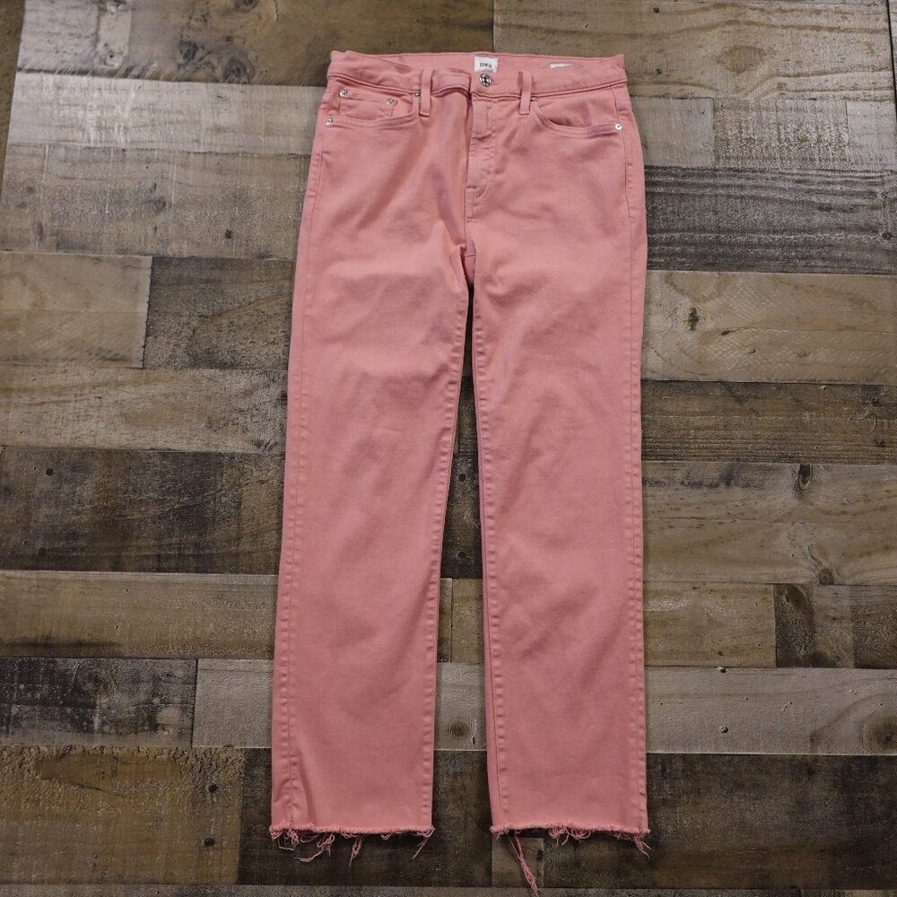 Edwin jeans Bree‎ slim straight women's 28 pink raw hems